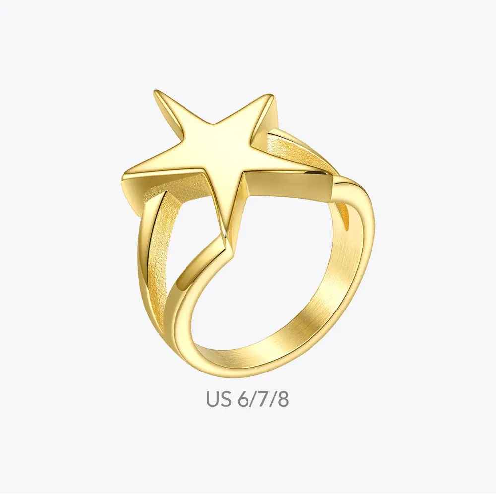 ENFASHION Star Rings For Women Trendy Stainless Steel Geometric Ring Personality Fashion Jewelry 2020 Wholesale Bague R204045
