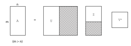 In the economy-sized decomposition, columns in U can be ignored if they multiply zeros in the diagonal matrix of singular values.